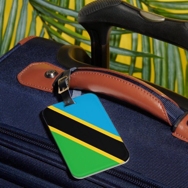 Tanzania flagga bagagebricka (Framsida Insitu 1)