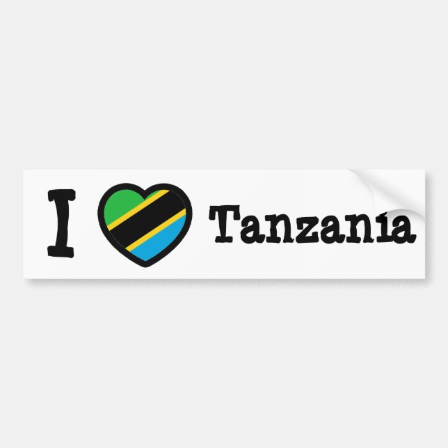 Tanzania Flagga Bildekal (Framsidan)