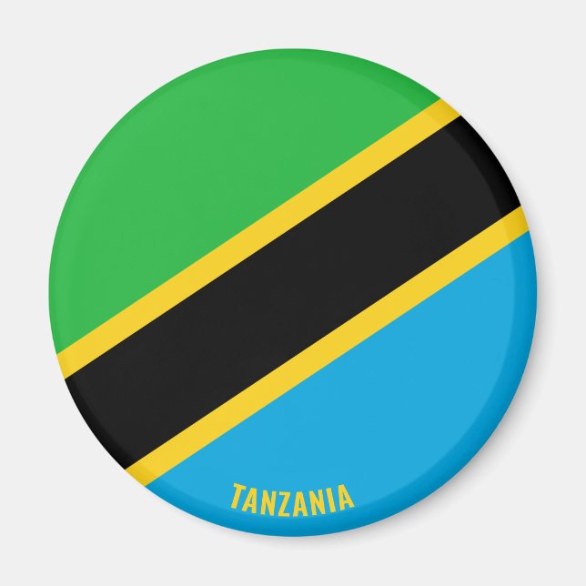 Tanzania Flagga Charming Patriotic Magnet (Framsidan)