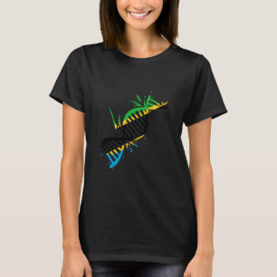 Tanzania Flagga DNA Molekyl Tanzaniskt Stolthet Ta T Shirt