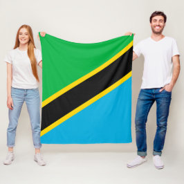 Tanzania flagga fleecefilt