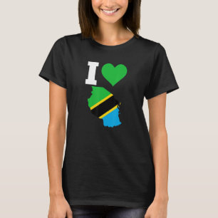 Tanzania flagga för Tanzania i Kärlek Tanzania T Shirt