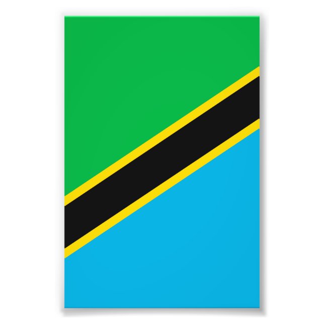 Tanzania flagga fototryck (Framsidan)