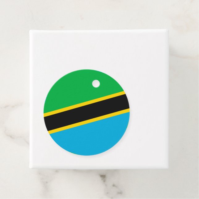 Tanzania flagga gåvor etiketter (På plats)