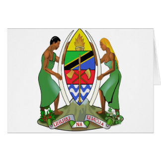 Tanzania flagga hälsningskort