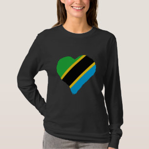 Tanzania Flagga Heart Vintage Tanzania Pride Tanza T Shirt