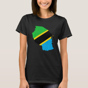 Tanzania-flagga i Tanzania-huvuddragen i Tanzania T Shirt