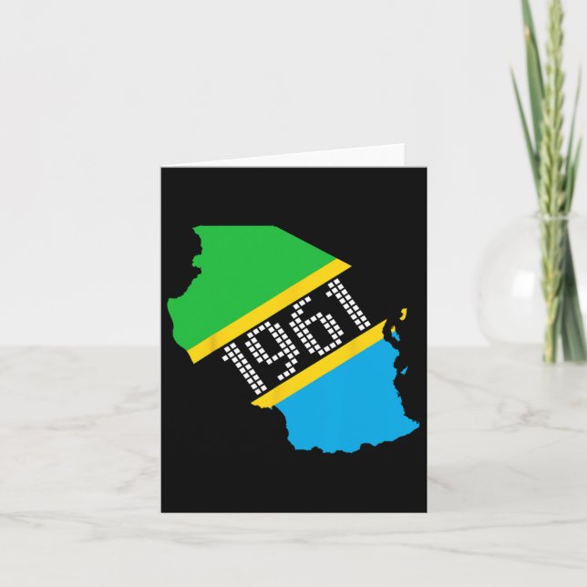 Tanzania Flagga Independence day Kort (Framsida)