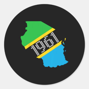 Tanzania Flagga Independence day Runt Klistermärke