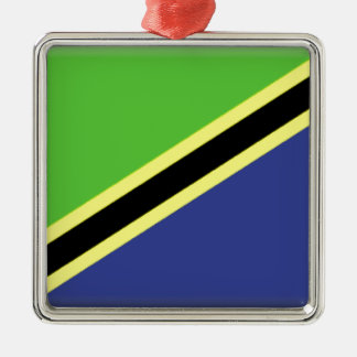Tanzania flagga julgransprydnad metall