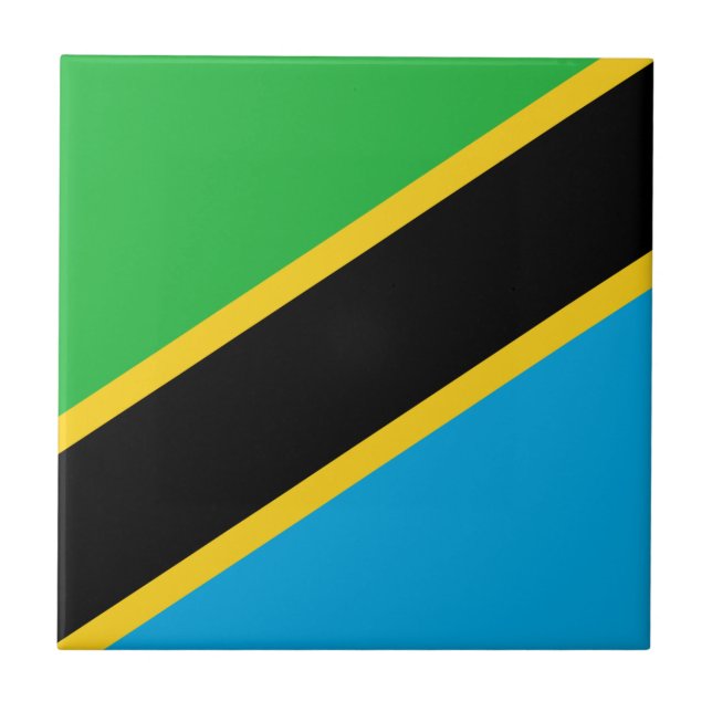 Tanzania flagga kakelplatta (Framsidan)