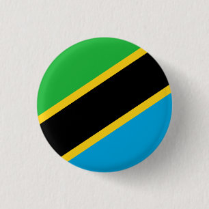 Tanzania Flagga Knapp