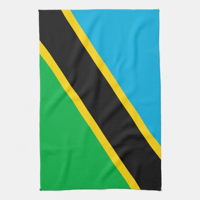 Tanzania flagga kökshandduk (Vertikal)