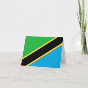 Tanzania Flagga Kort