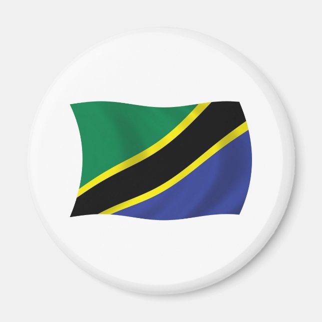 Tanzania Flagga Magnet (Framsidan)