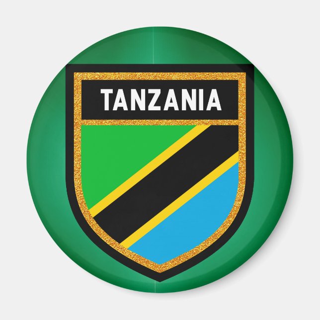 Tanzania Flagga Magnet (Framsidan)