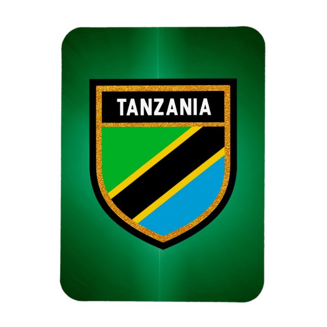 Tanzania Flagga Magnet (Vertikal)