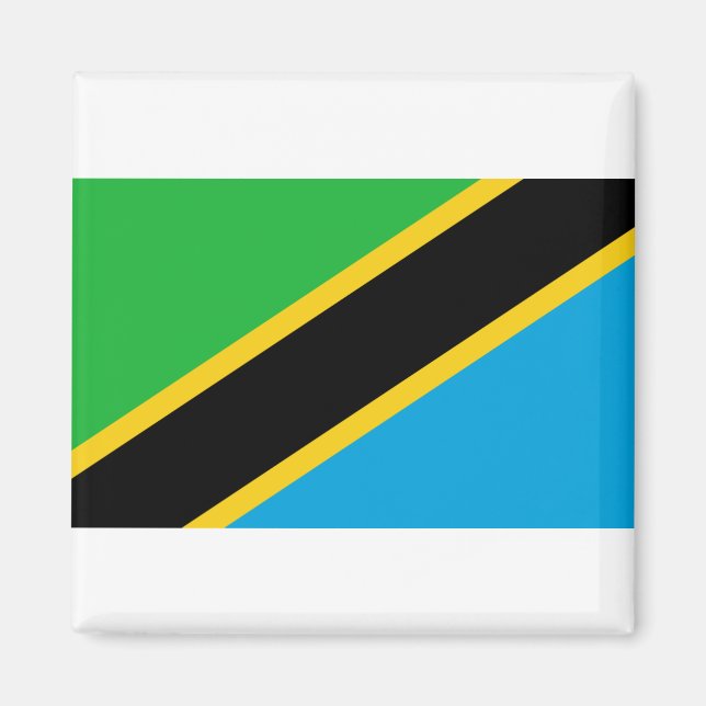 Tanzania Flagga Magnet (Framsidan)