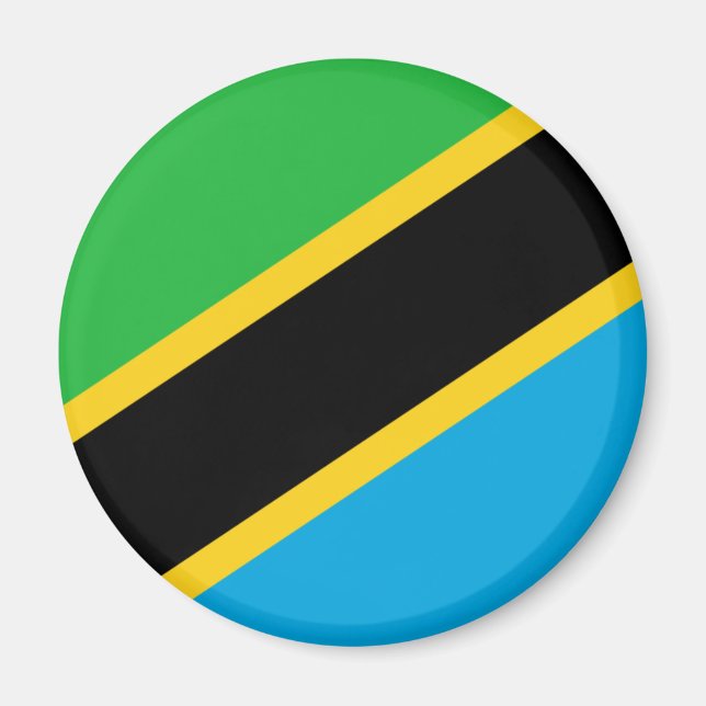Tanzania Flagga Magnet (Framsidan)
