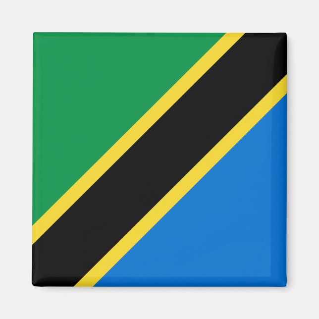 Tanzania Flagga Magnet (Framsidan)