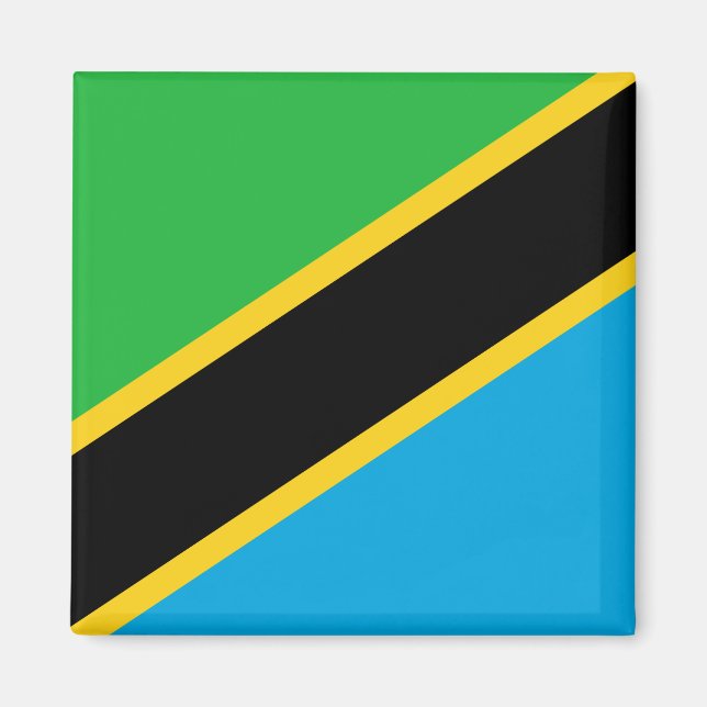 Tanzania Flagga Magnet (Framsidan)