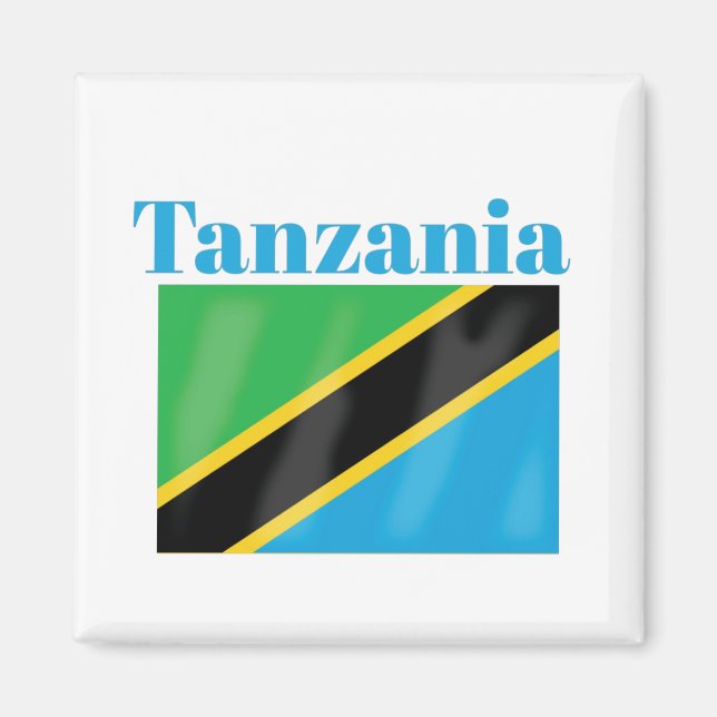Tanzania Flagga Magnet (Framsidan)