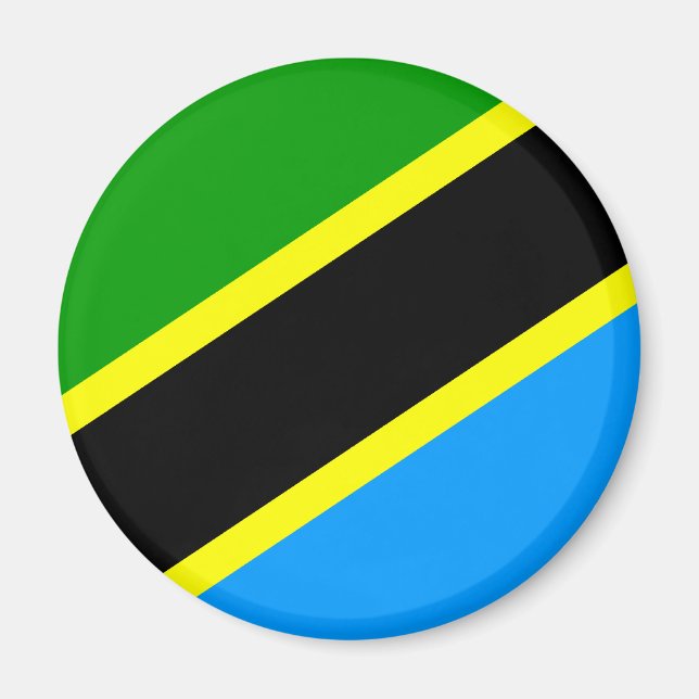 Tanzania Flagga Magnet (Framsidan)