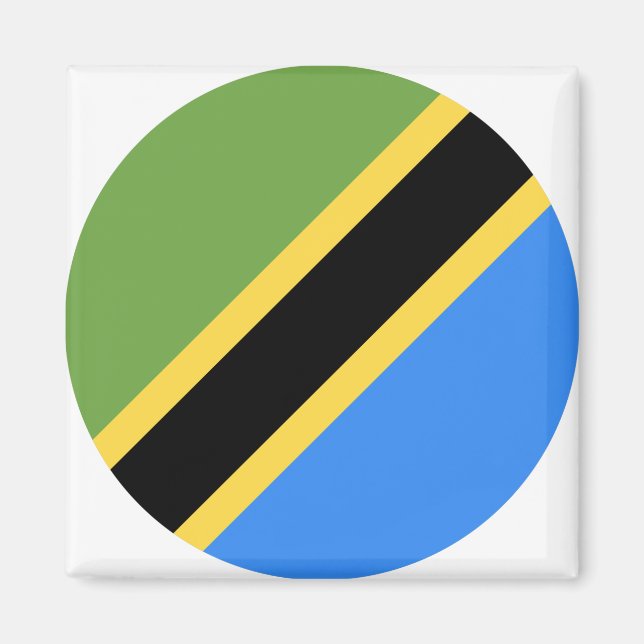 Tanzania Flagga Magnet (Framsidan)
