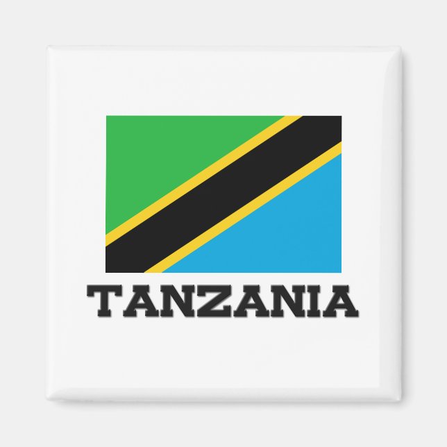 Tanzania Flagga Magnet (Framsidan)