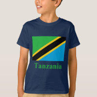 Tanzania flagga med namn