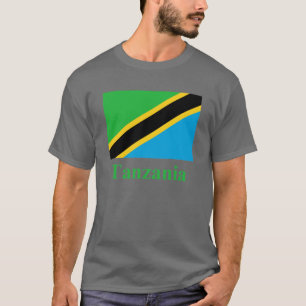 Tanzania flagga med namn tee shirt