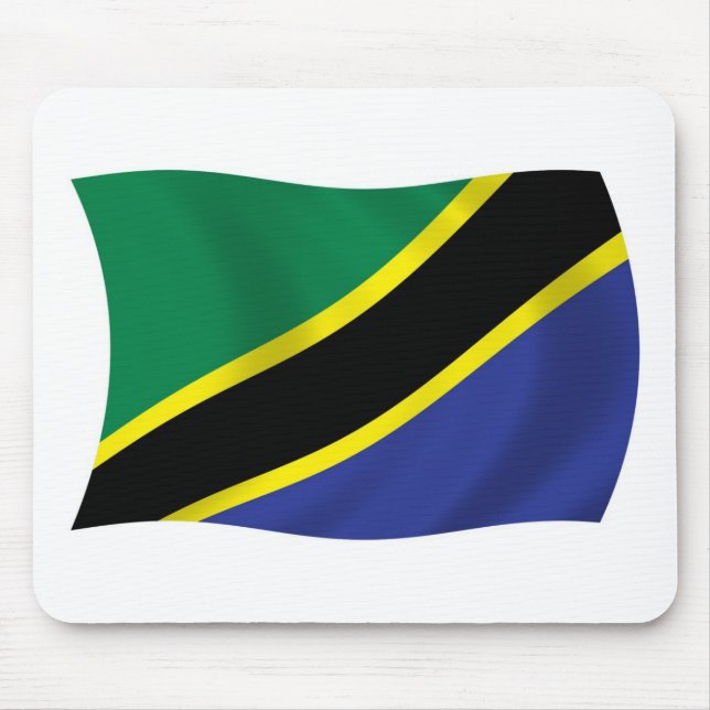 Tanzania Flagga Mousepad Musmatta (Framsidan)