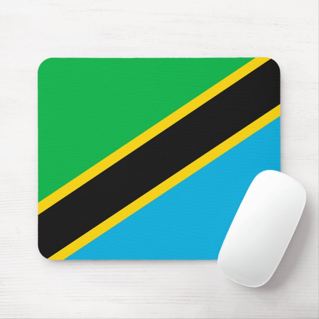 Tanzania flagga musmatta (Med mus)