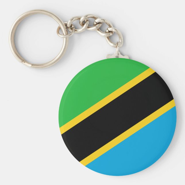 Tanzania Flagga Nyckelring (Framsidan)
