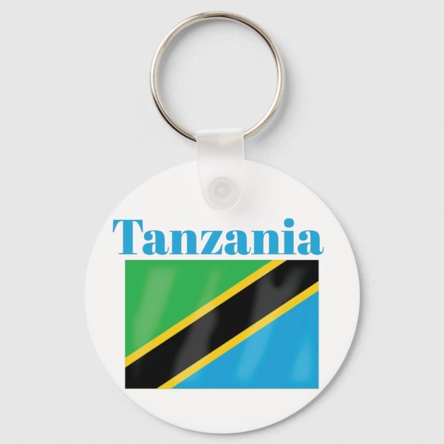 Tanzania Flagga Nyckelring (Framsida)