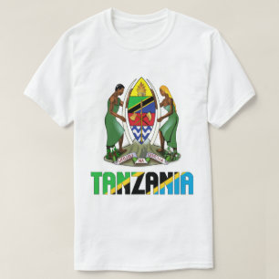 Tanzania Flagga och Jacka av Arm Patriotic T Shirt