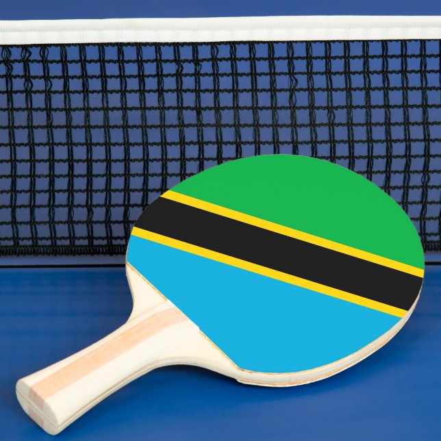 Tanzania flagga pingisracket (Insitu)