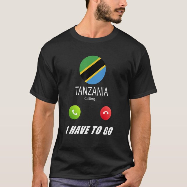 Tanzania Flagga Souvenir Tanzania ringer upp T Shirt (Framsida)