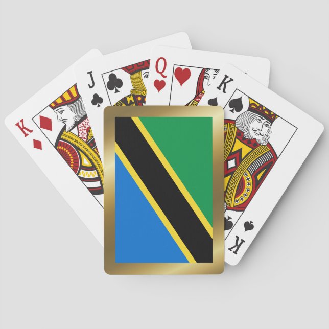 Tanzania Flagga Spelkort (Baksidan)