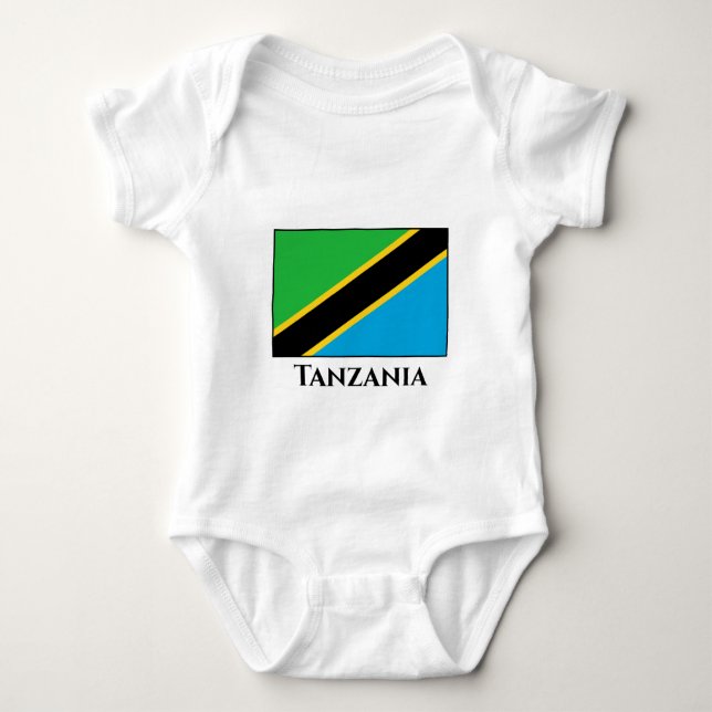 Tanzania Flagga T Shirt (Framsida)