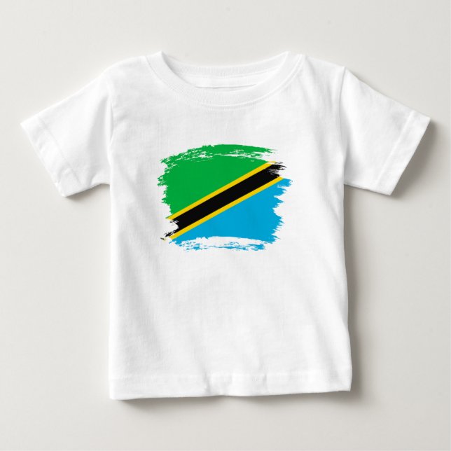 Tanzania flagga t shirt (Framsida)