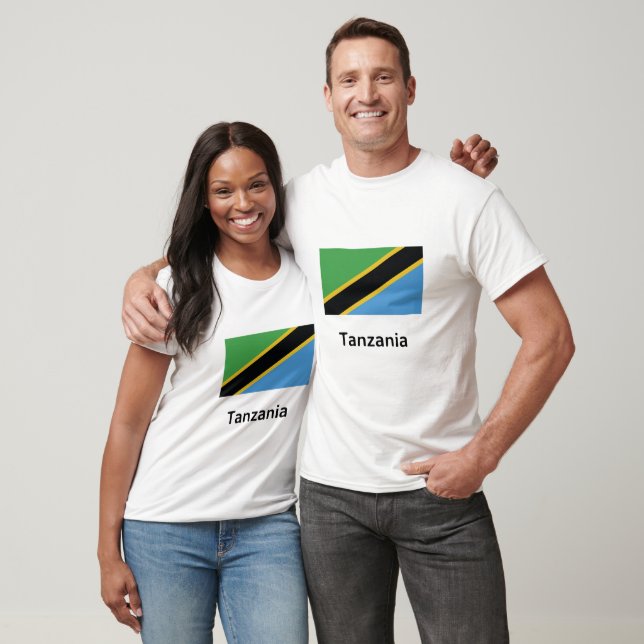 Tanzania Flagga T Shirt (Unisex)