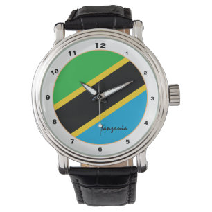 Tanzania Flagga & Tanzania trendig mode /design Armbandsur