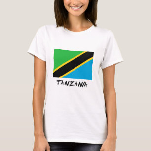 Tanzania flagga tee shirt
