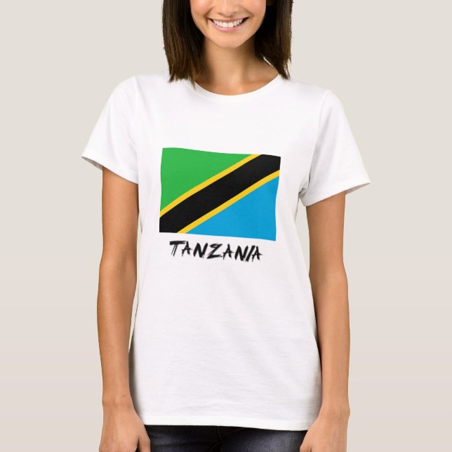 Tanzania flagga tee shirt (Framsida)