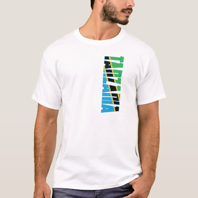 Tanzania flagga tee shirt (Framsida)