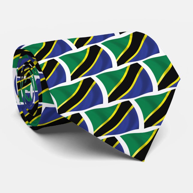 Tanzania Flagga Tie Slips (Rullad)