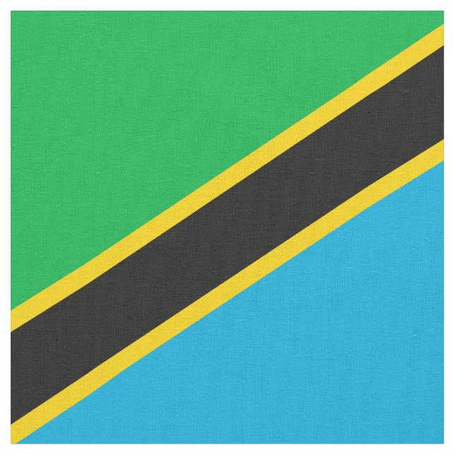 Tanzania flagga tyg (Närbild)