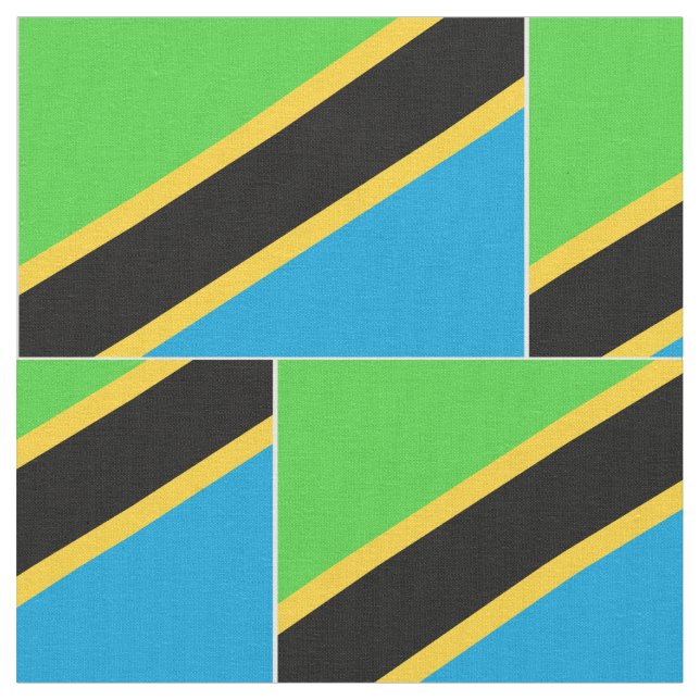 Tanzania flagga tyg (Närbild)