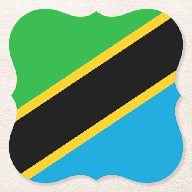 Tanzania Flagga Underlägg Papper (Framsida)